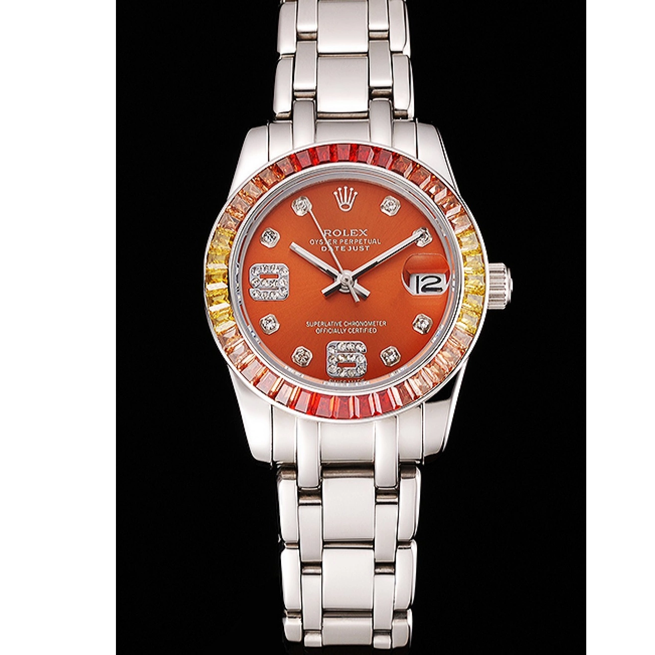 Good copy rolex watches Steel Rolex Datejust 39 Pearlmaster And Stainless Cognac Bracelet Case Dial 0626